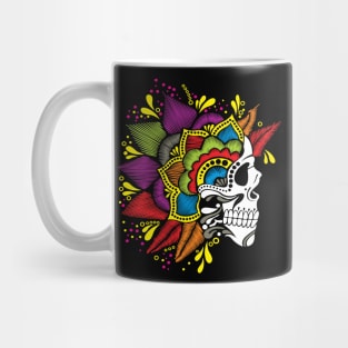 Mexican Skull Embroidery Effect Mug